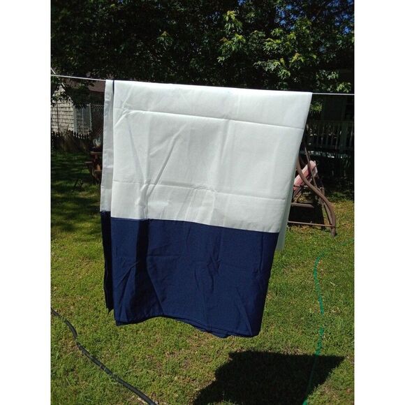 Bed Skirt Navy Blue by Mainstays King 78" x 80" x 14" NEW - Picture 1 of 4